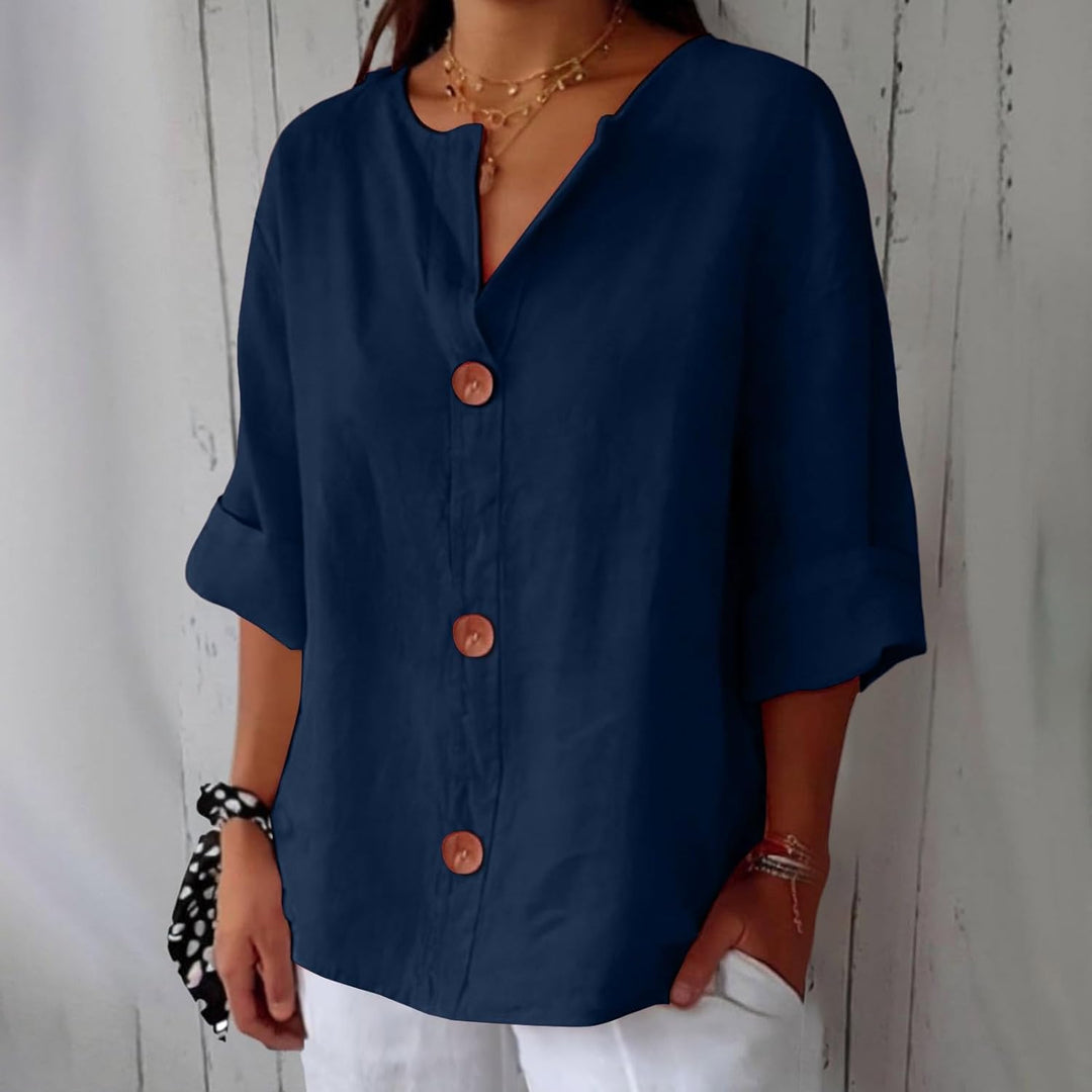Piera - Blusa de lino fresca