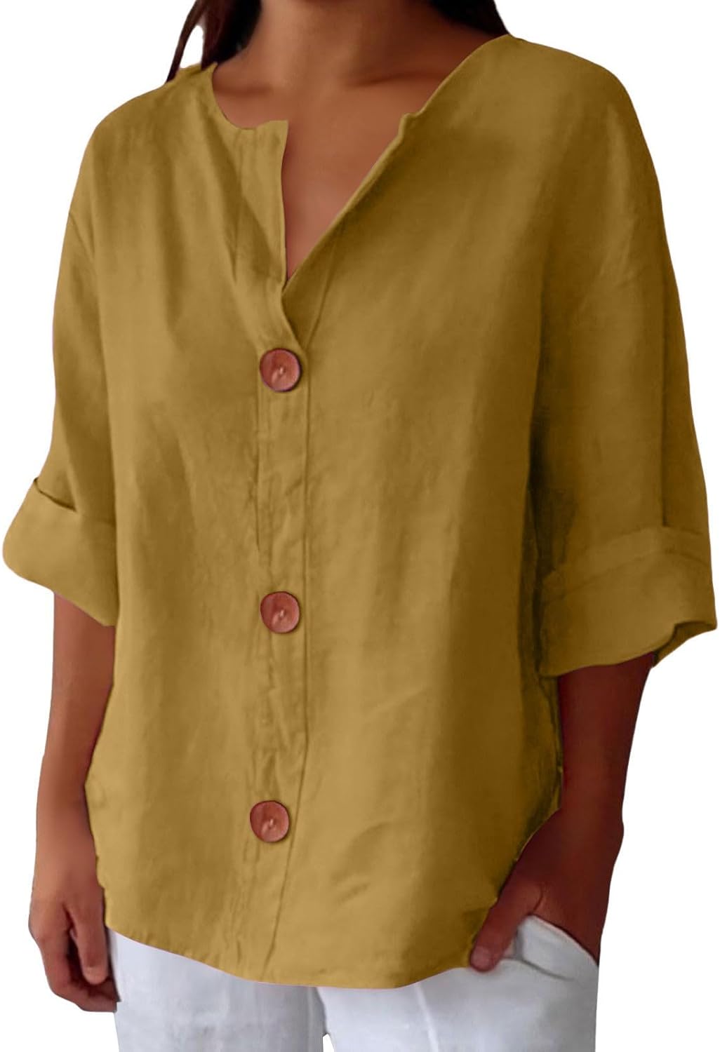 Piera - Blusa de lino fresca