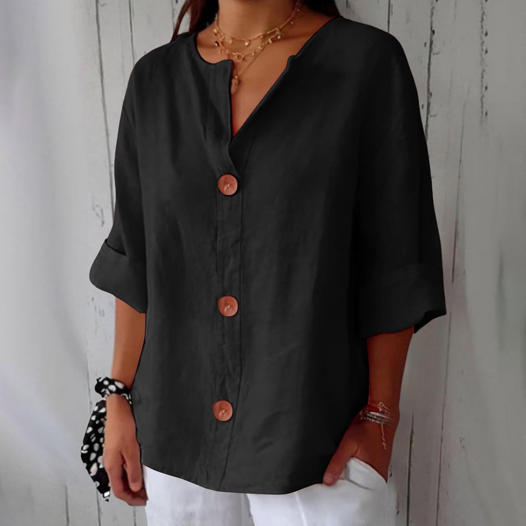 Piera - Blusa de lino fresca