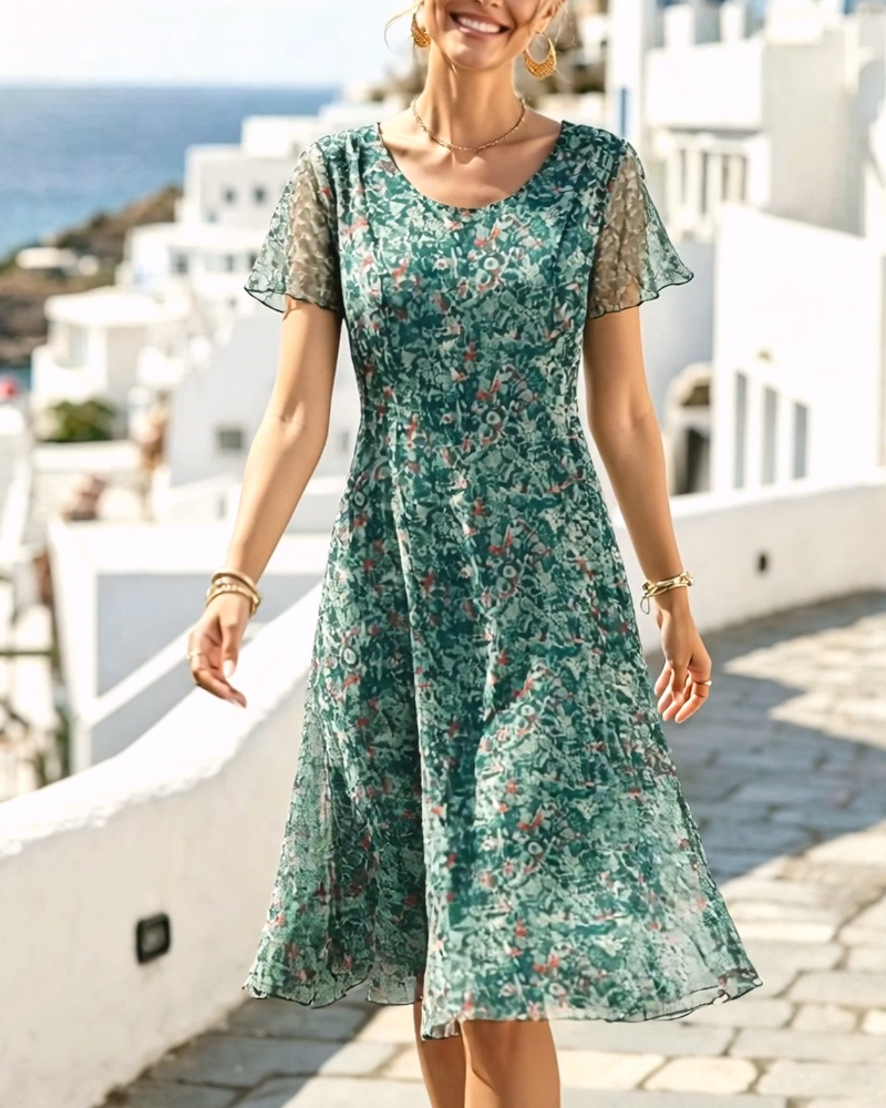 Kynara - Vestido estampado a la rodilla