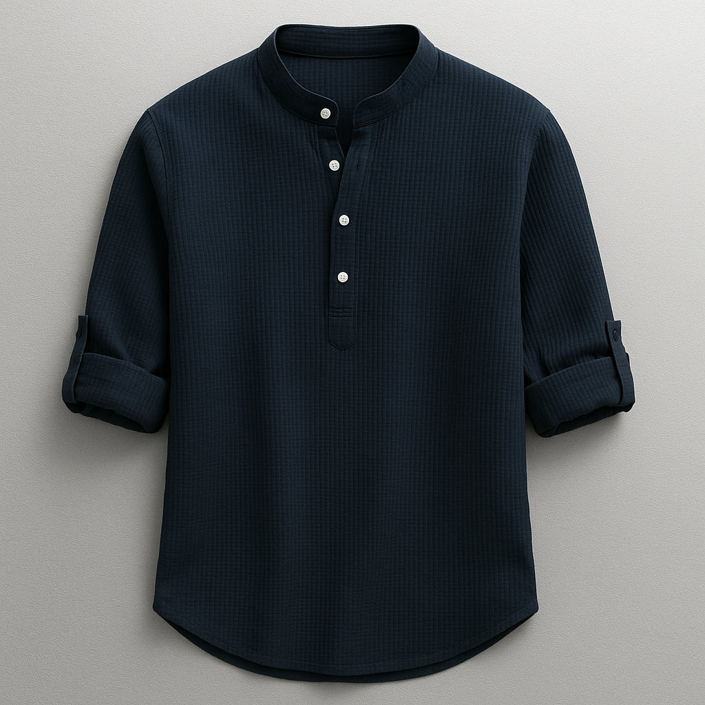 Thorne - Camisa de botones de tacto suave