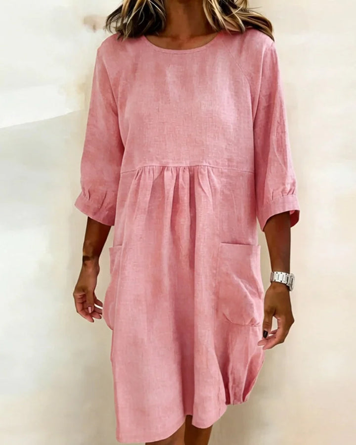 Avenra - Vestido holgado de manga tres cuartos