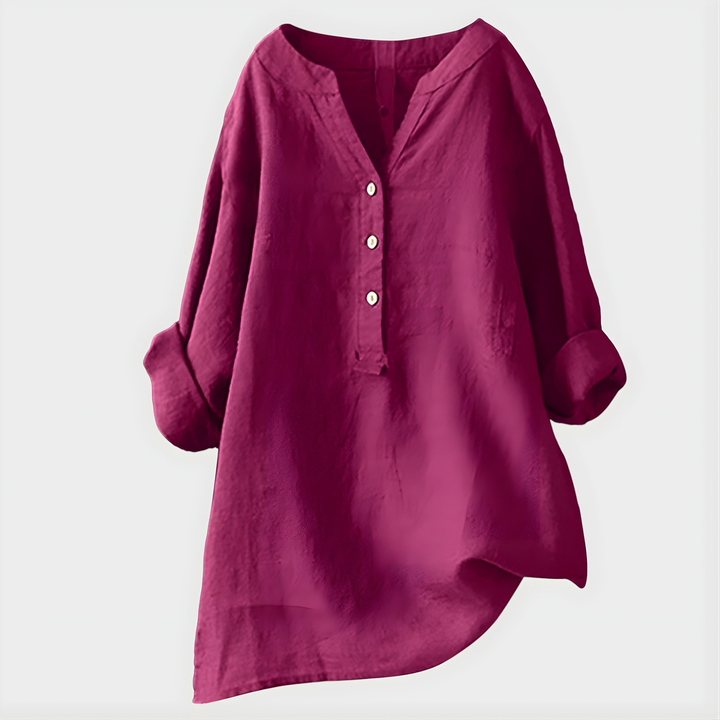Fenella - Blusa tipo túnica con botones al frente