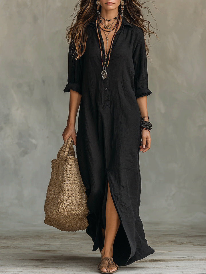 Dena - Maxivestido de lino premium