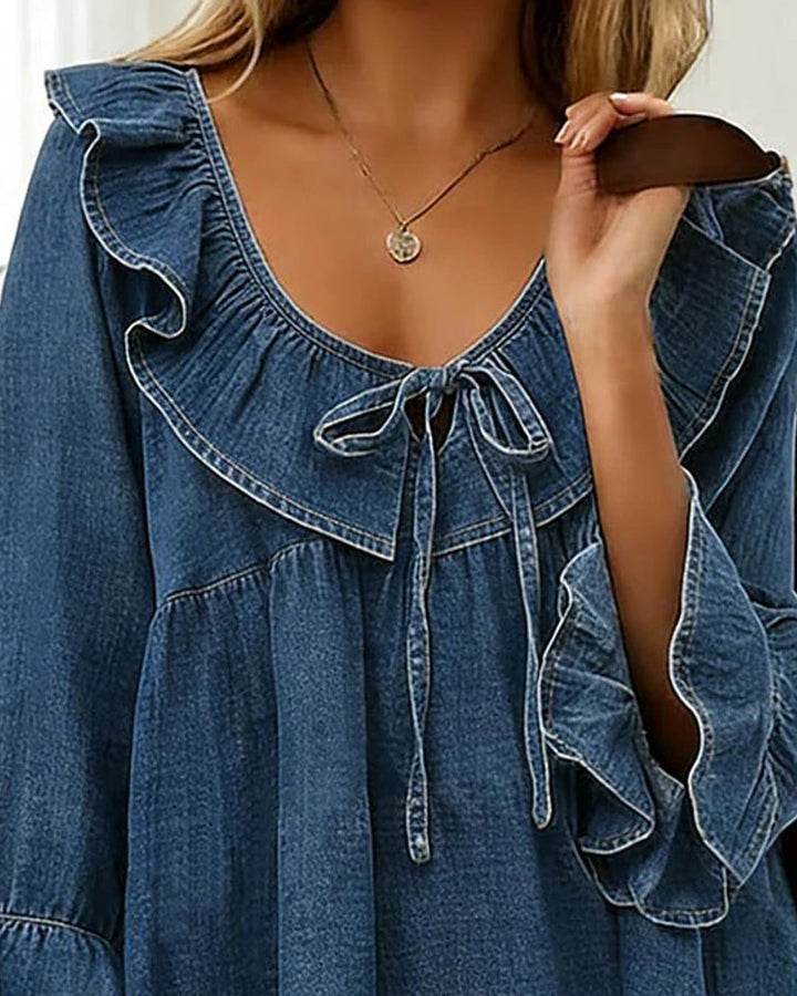 Aislinn - Blusa ligera con holanes