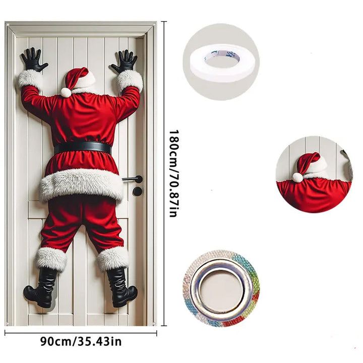 Madeline - Decoración Navideña de Santa para Colgar en la Puerta