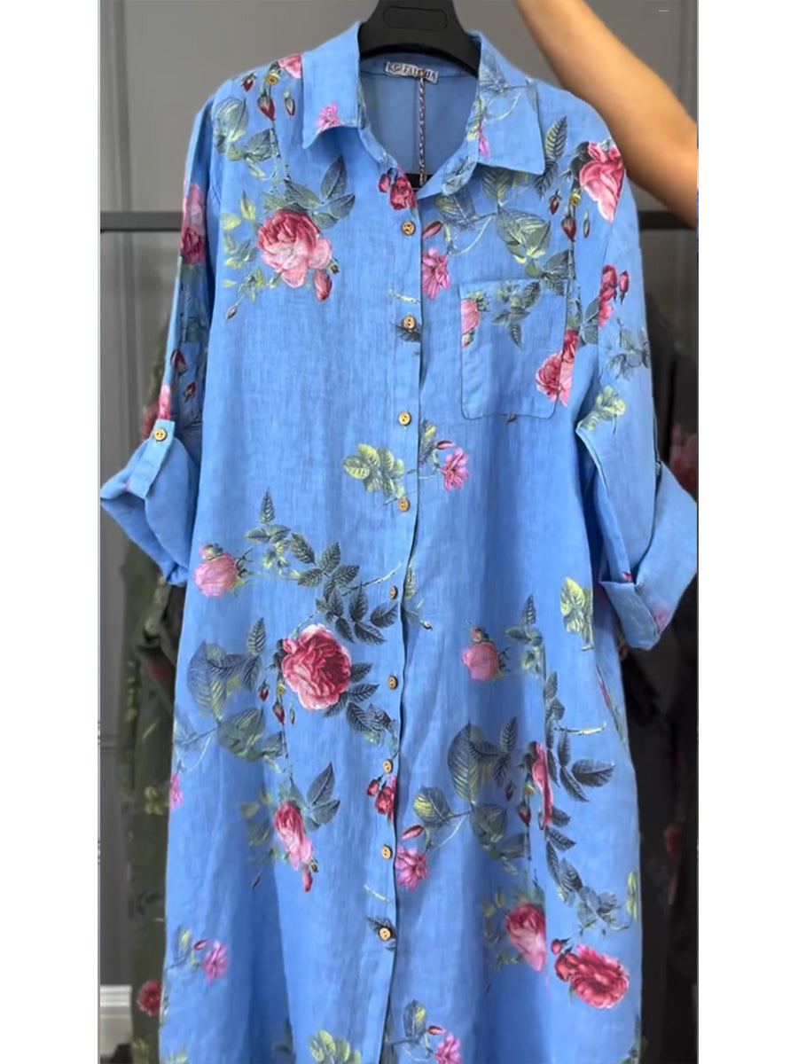 Jovie - Vestido camisero de lino premium