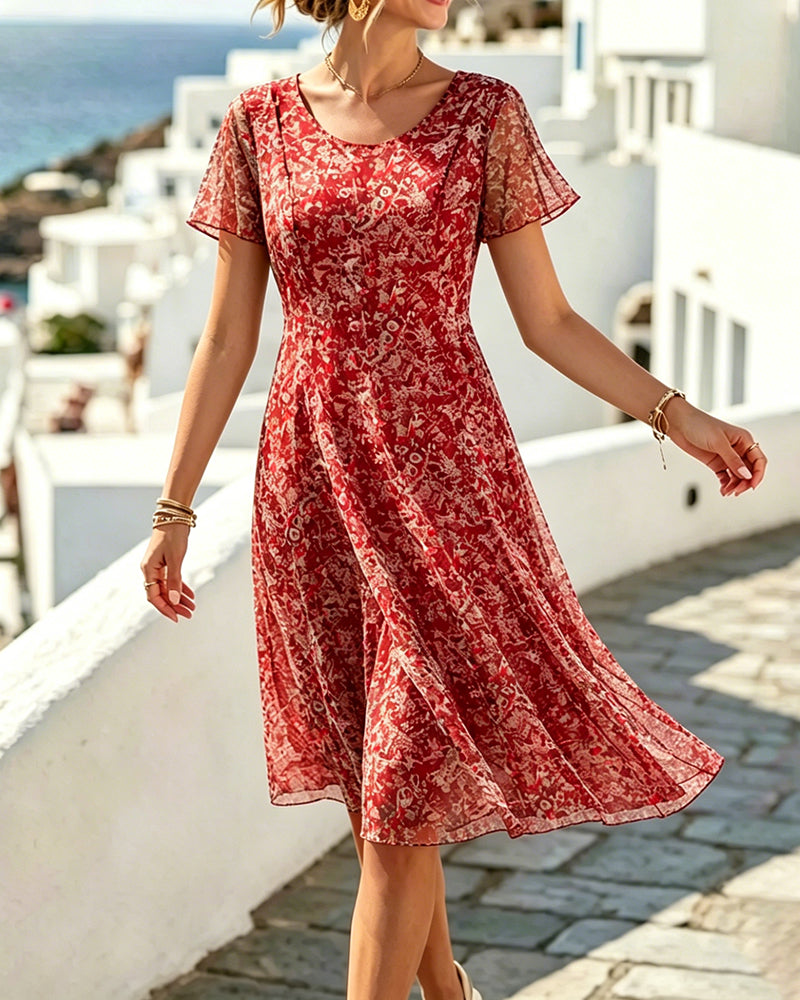 Kynara - Vestido estampado a la rodilla
