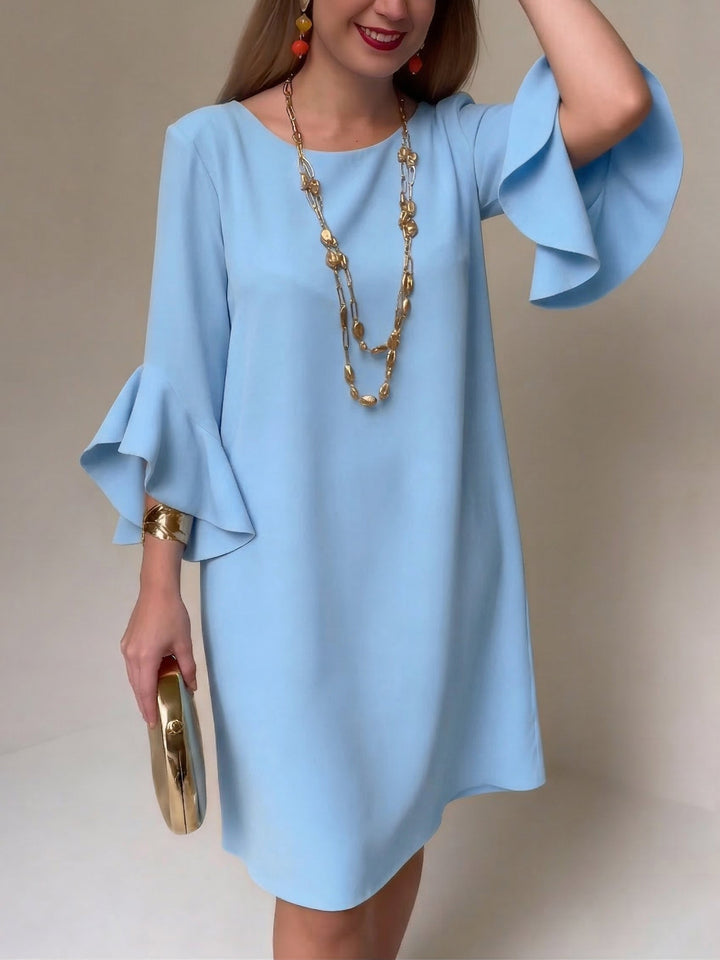 Hilaria - Minivestido de mangas con vuelo
