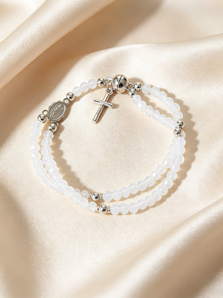 Farah - Pulsera de cuentas con cruz