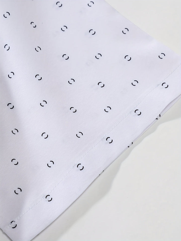 Rowen - Camisa de manga corta con estampado de tacto suave