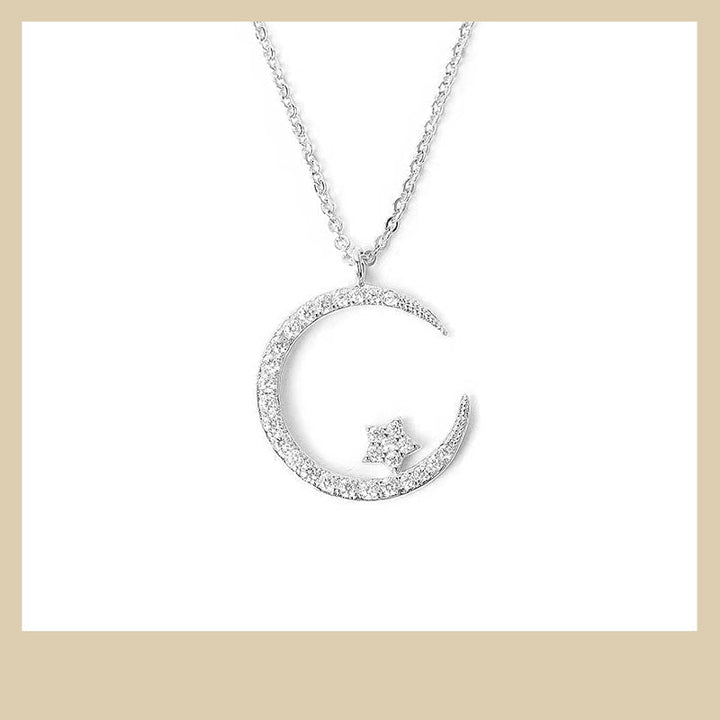 Jesmyra - Collar con Colgante de Luna y Estrella