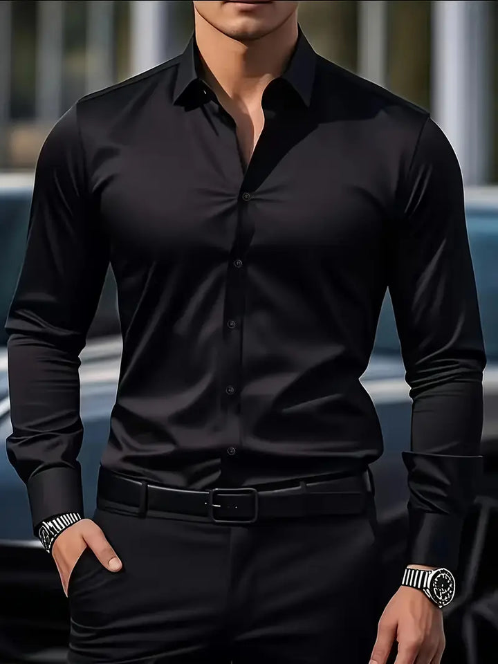 Larry - Camisa de manga larga casual elegante