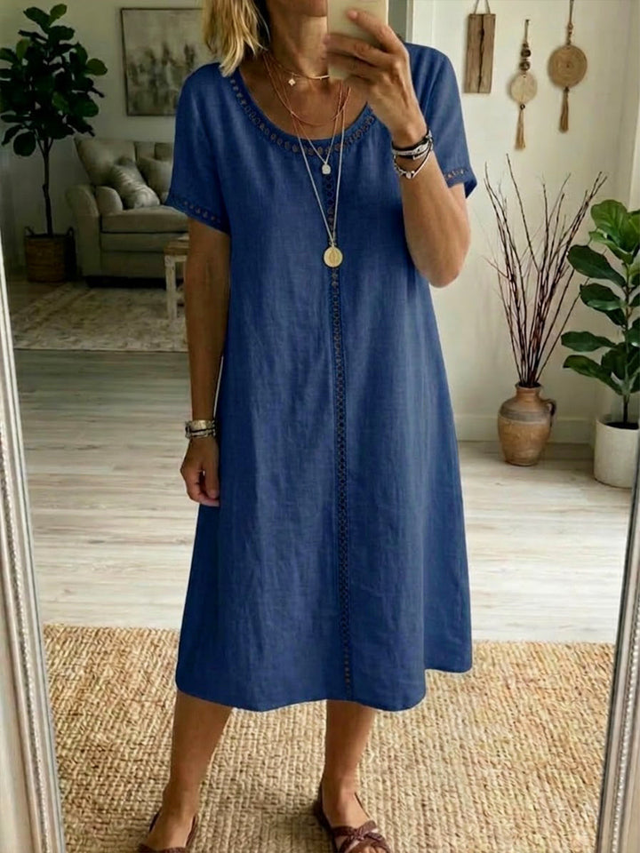 Josslyn - Vestido midi de manga corta