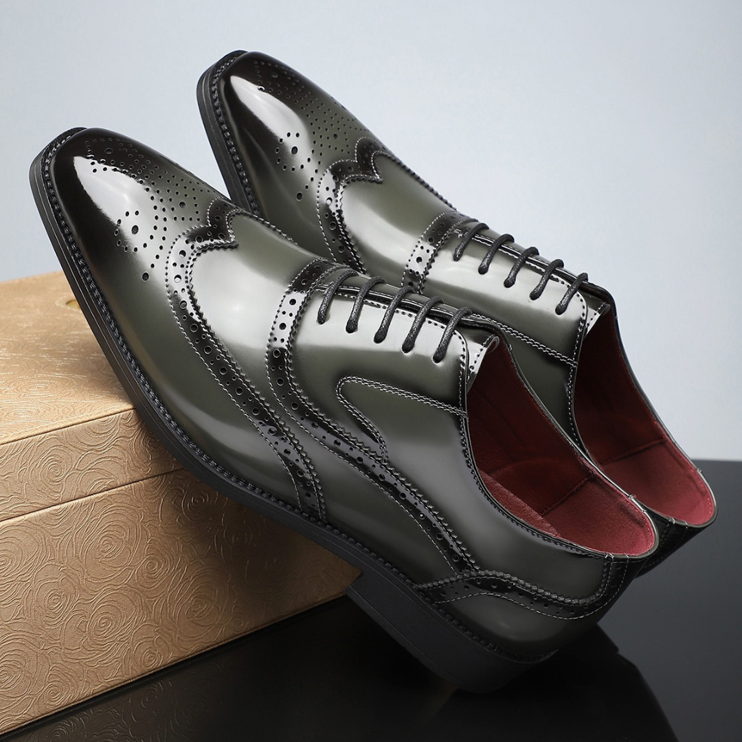 Nalos - Zapatos Oxford con punta de ala acabados a mano