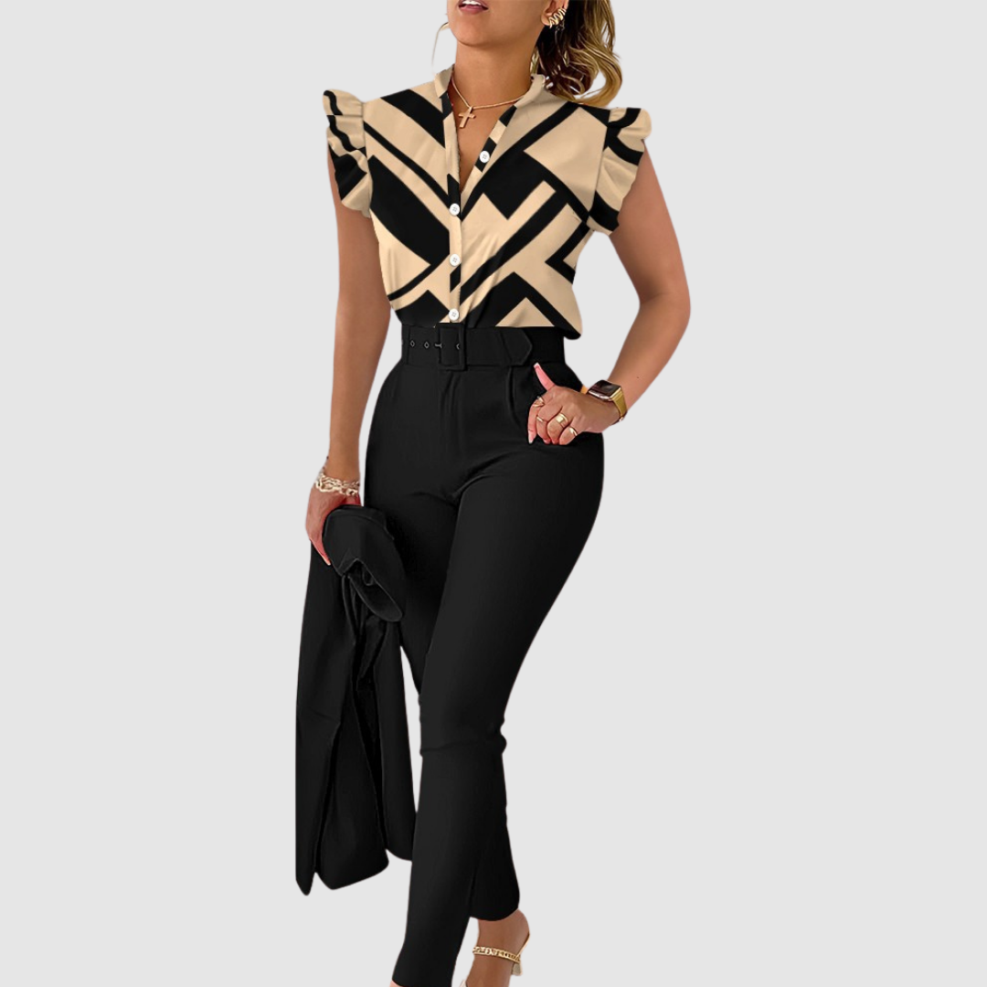 Ginevra - Conjunto boho de dos piezas de tacto suave