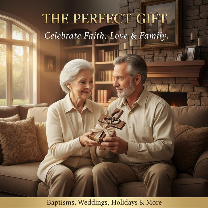 Orlinda - Decoración de Pared con Cruz y Detalle de Corazón