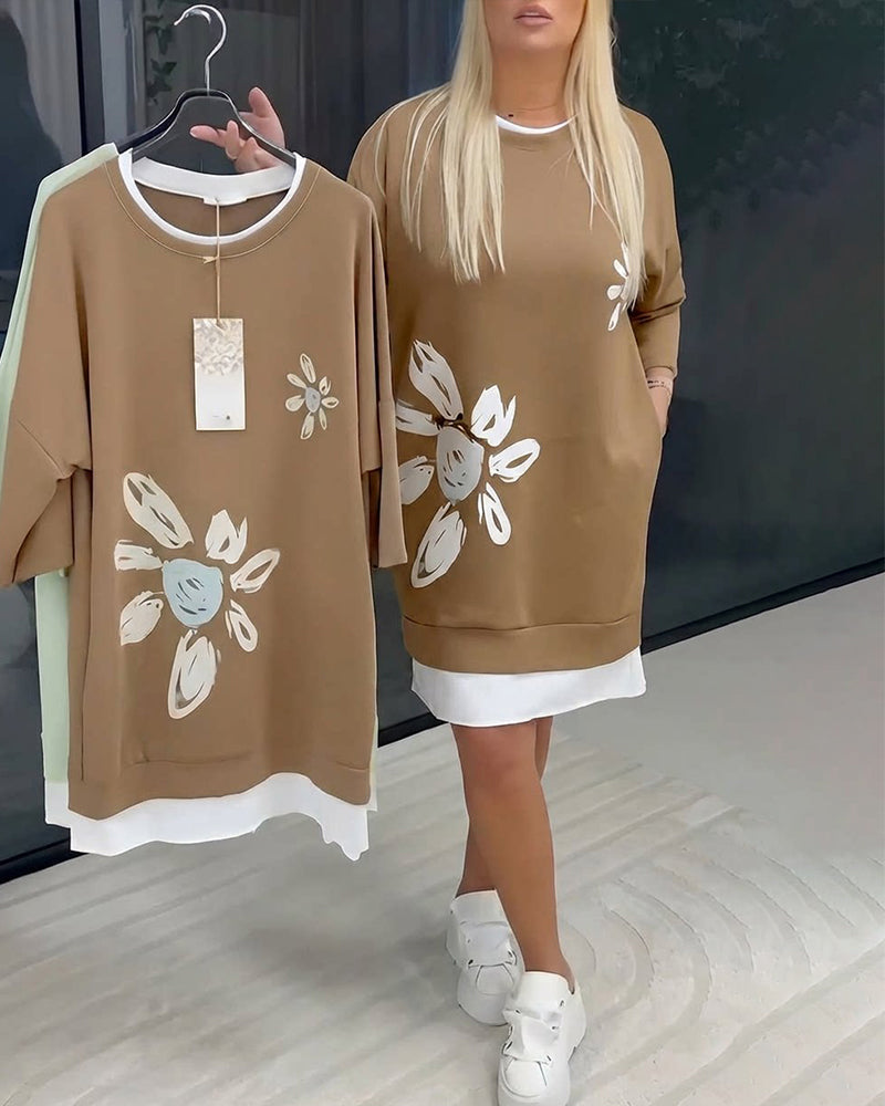 Helia - Vestido tipo sudadera de tacto suave