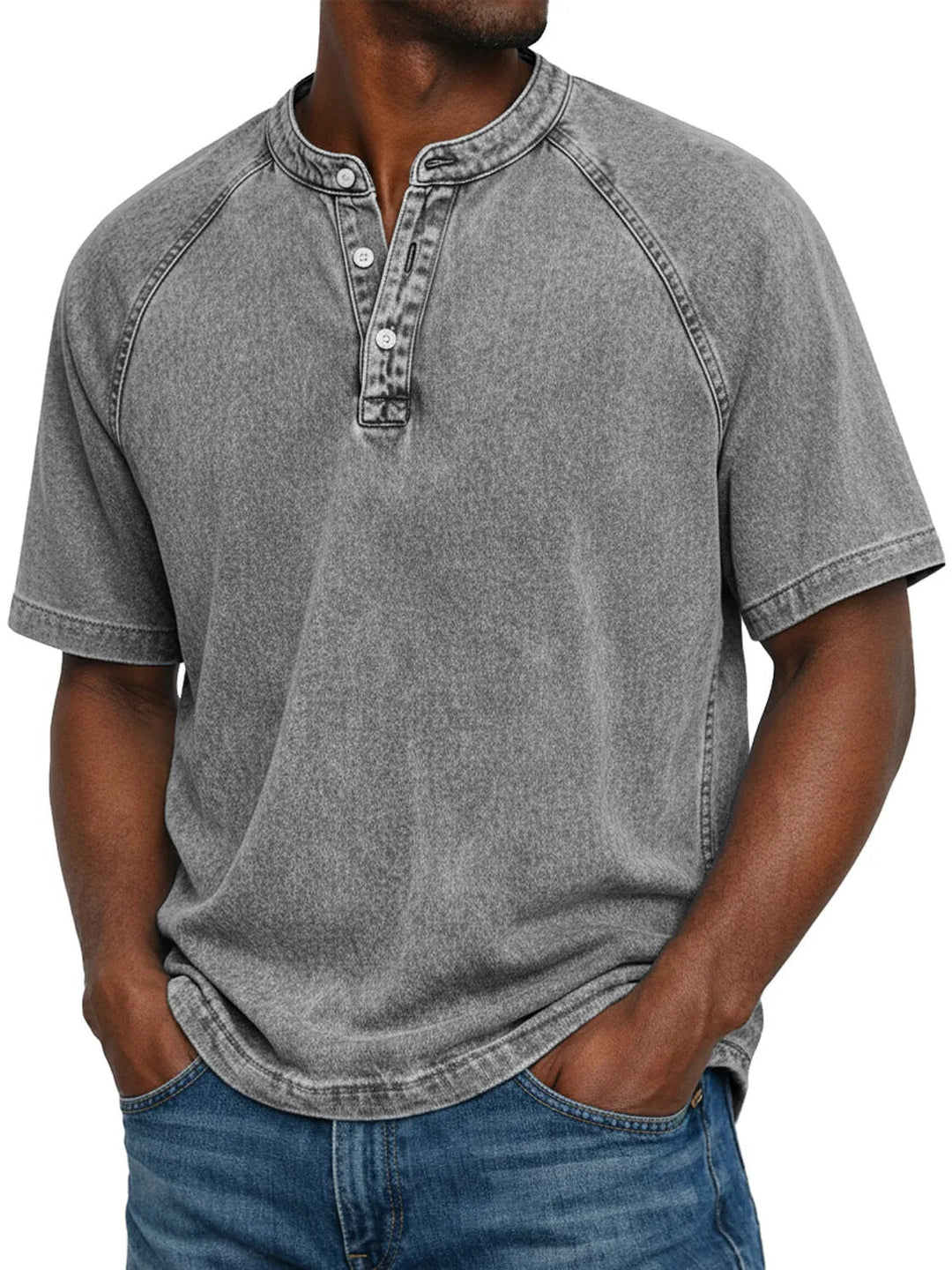 Flynn - Playera de algodón con lavado vintage