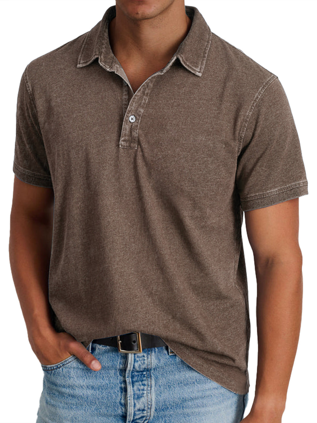 Amaro - Camisa tipo polo casual con estilo