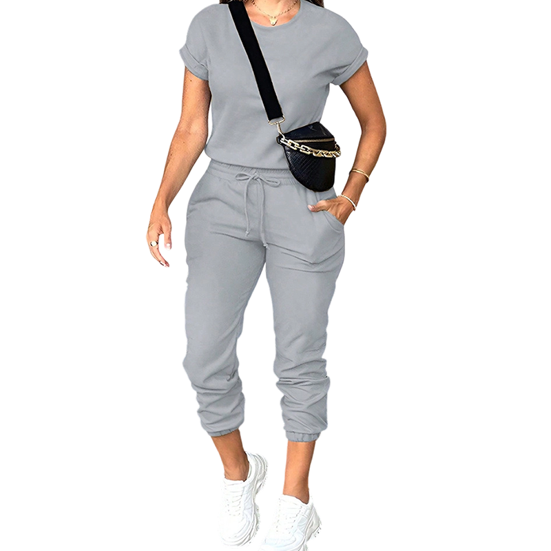 Tovelle - Conjunto de top casual y pantalón jogger