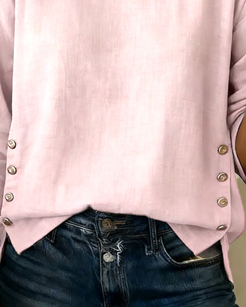 Veyanna - Blusa de manga larga y suave al tacto