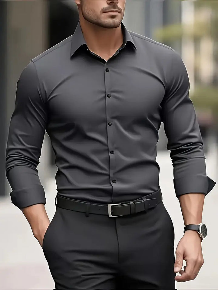 Larry - Camisa de manga larga casual elegante