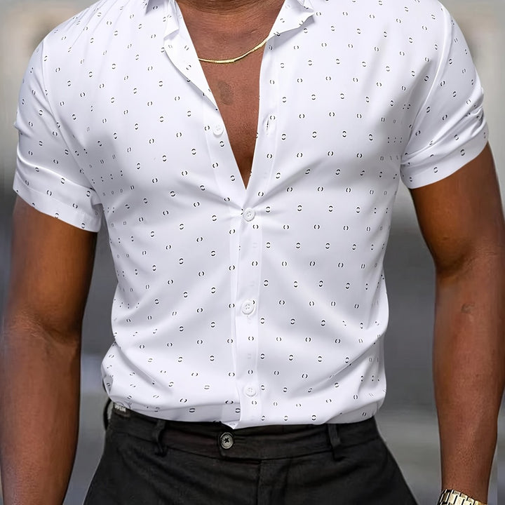 Rowen - Camisa de manga corta con estampado de tacto suave