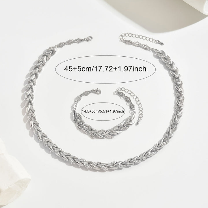 Yvonne - Juego de collar y pulsera de alto brillo