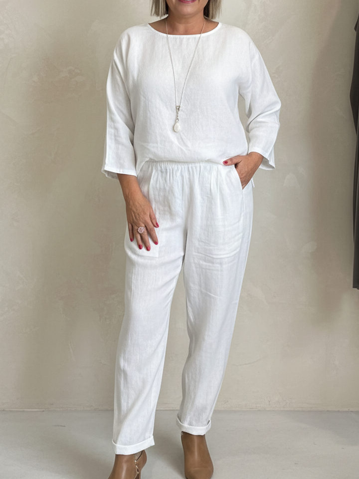 Lurei - Conjunto de dos piezas de lino premium