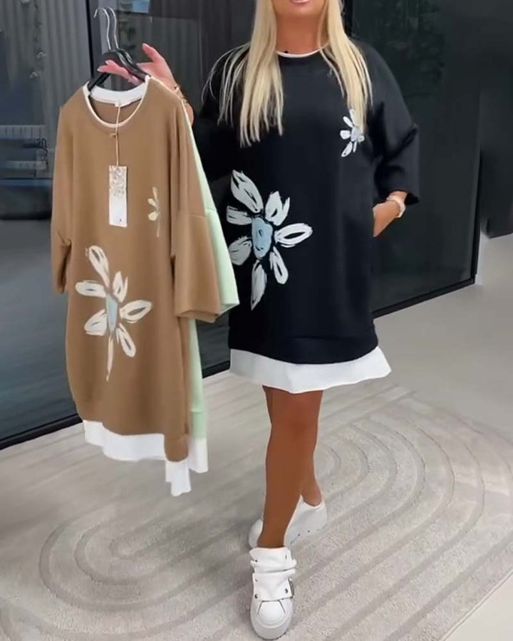 Helia - Vestido tipo sudadera de tacto suave