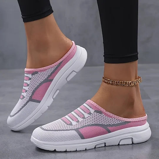 Quenby - Tenis de punto sin cordones de estilo casual