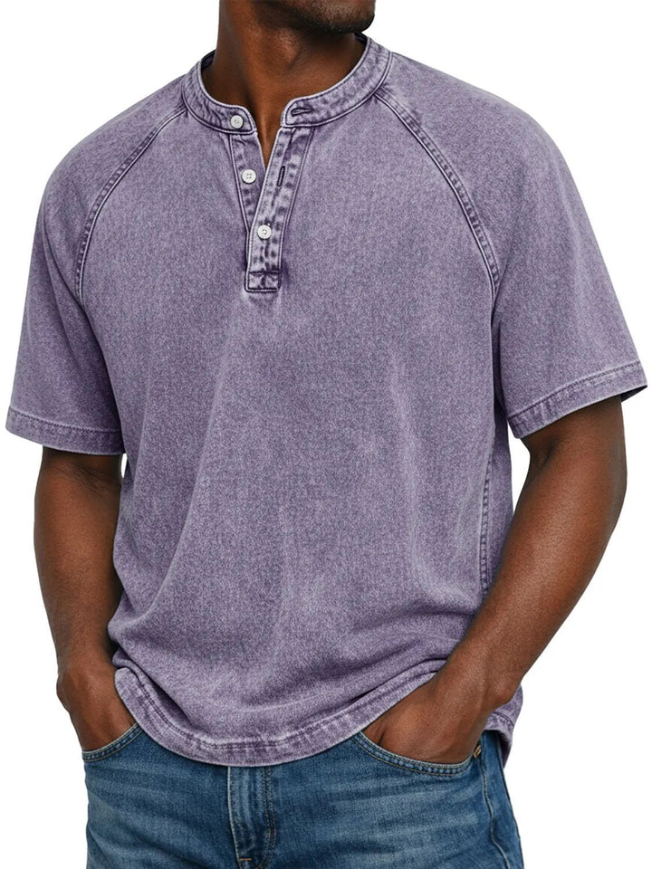 Flynn - Playera de algodón con lavado vintage