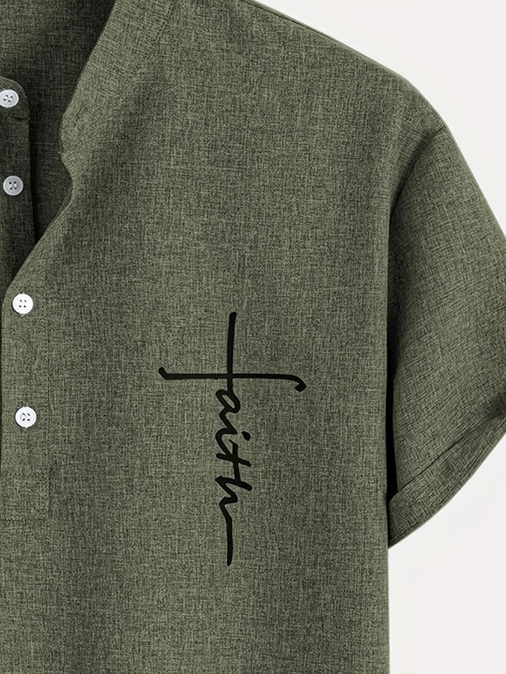 Harlan - Camisa de cuello alto texturizada