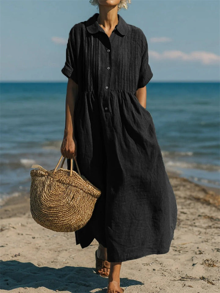 Florinelle - Vestido camisero maxi con botones
