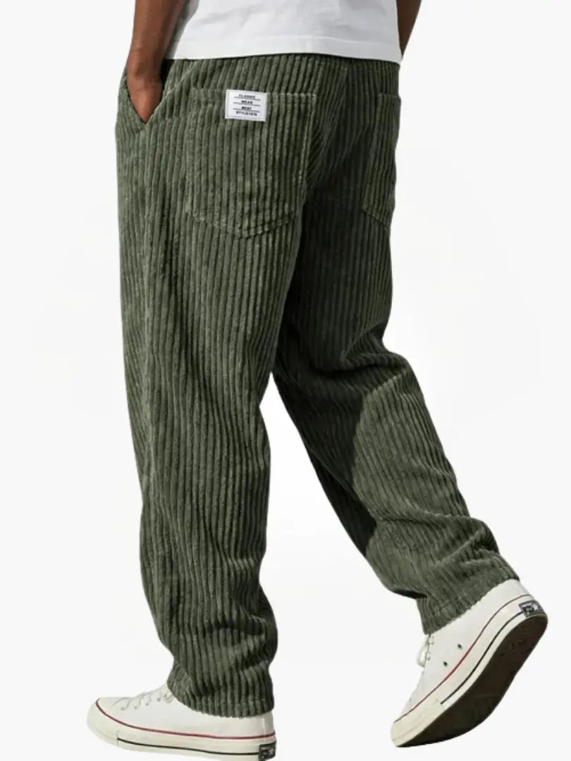 Faren - Pantalón texturizado con cordón en la cintura
