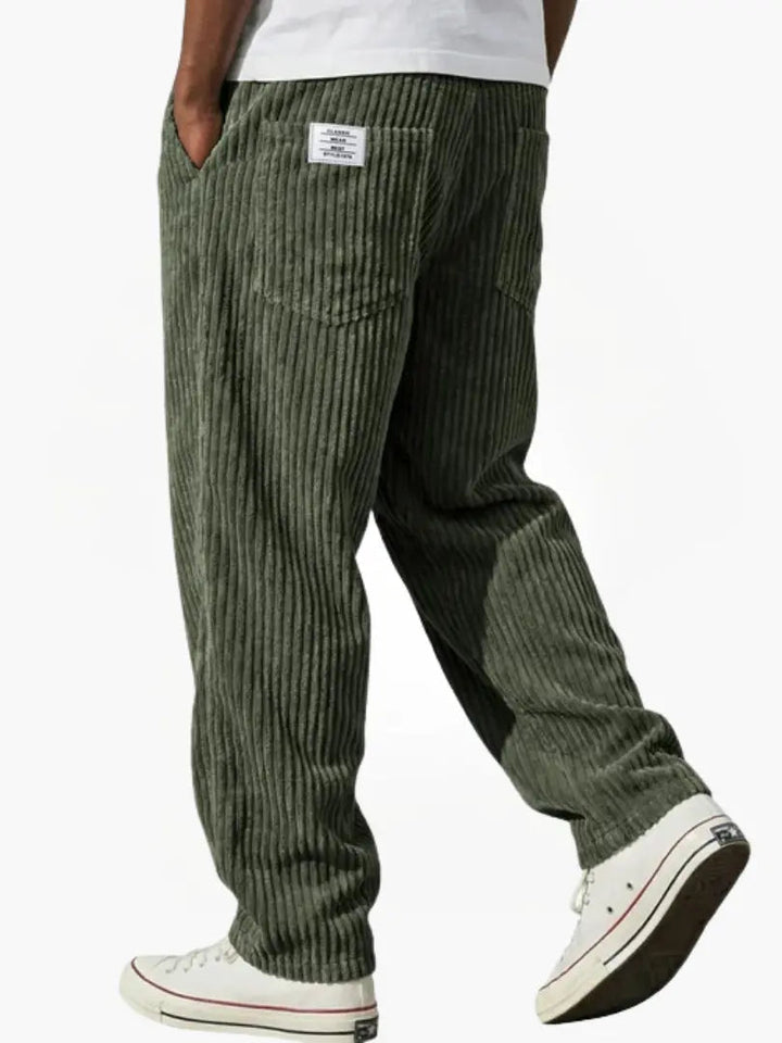 Faren - Pantalón texturizado con cordón en la cintura