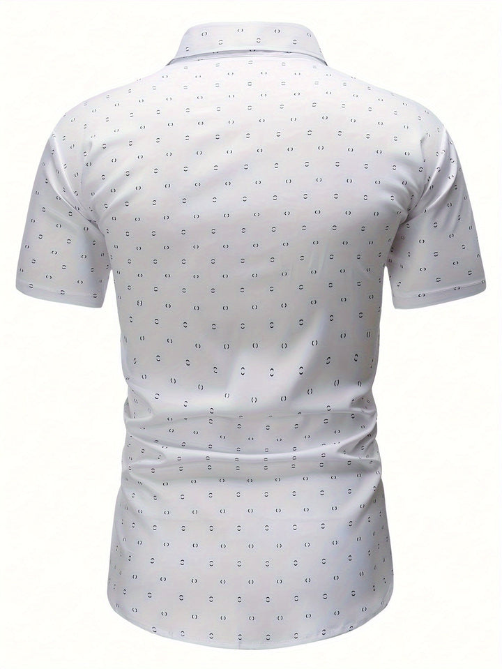 Rowen - Camisa de manga corta con estampado de tacto suave
