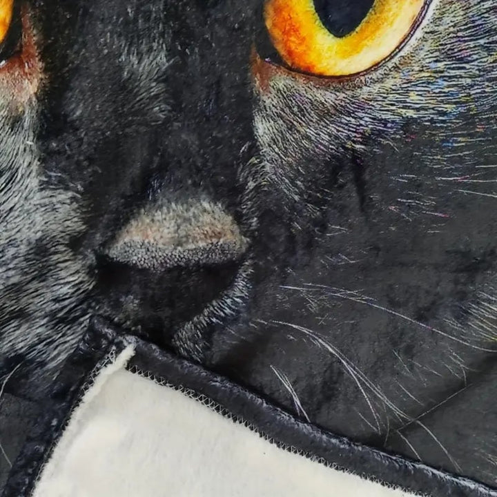 Kairis - Manta Decorativa de Gato Nocturno