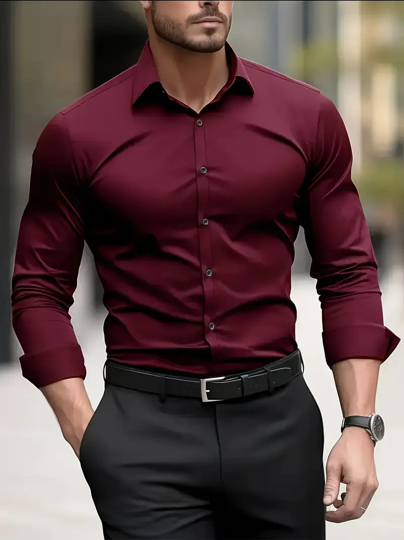 Larry - Camisa de manga larga casual elegante