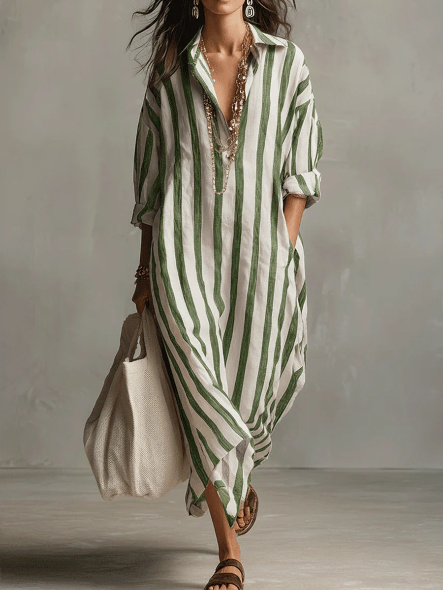 Xanthe - Maxivestido de lino fresco