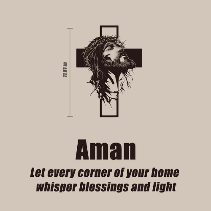 Cyras - Arte de Pared Metálico con Cruz de Jesús