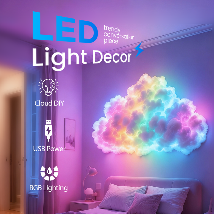 Liliana - Lámpara de Pared RGB en Forma de Nube