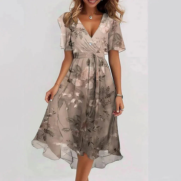 Falyne - Vestido midi fresco