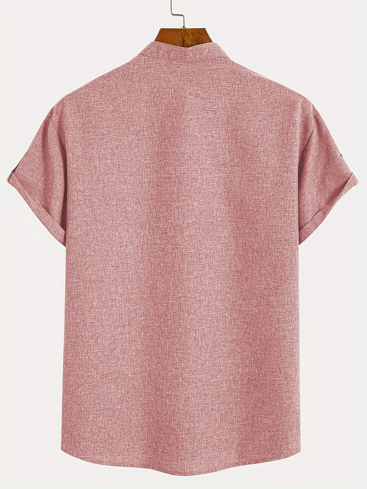Harlan - Camisa de cuello alto texturizada