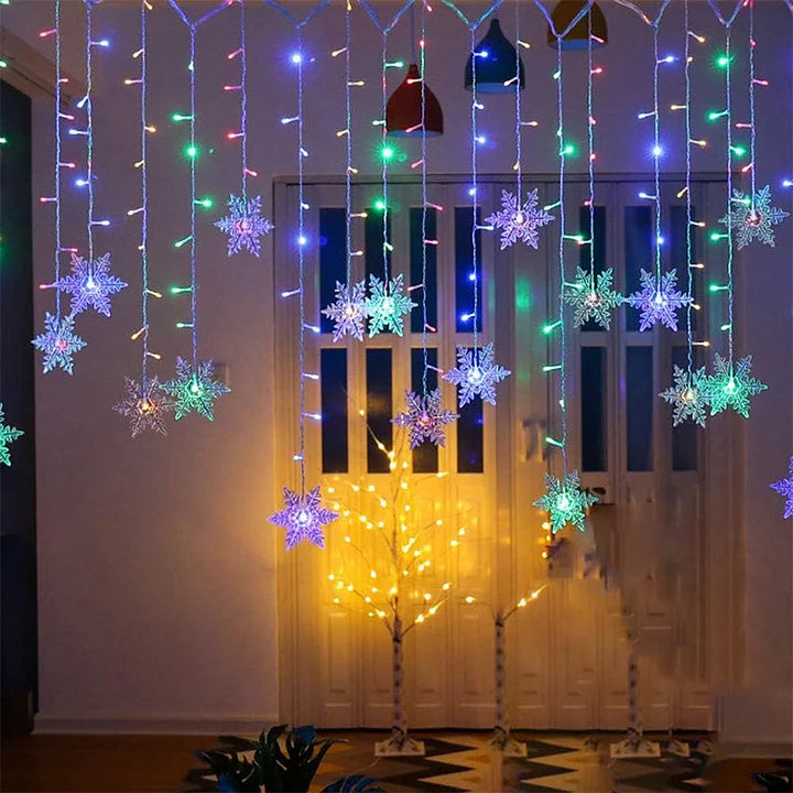 Raynette - Luces de Cortina en Forma de Copo de Nieve LED
