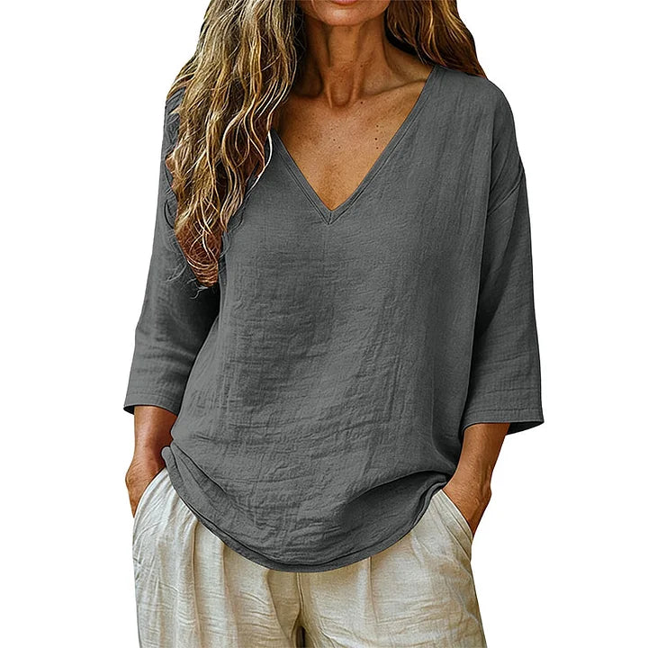 Rhianna - Blusa elegante con escote en V