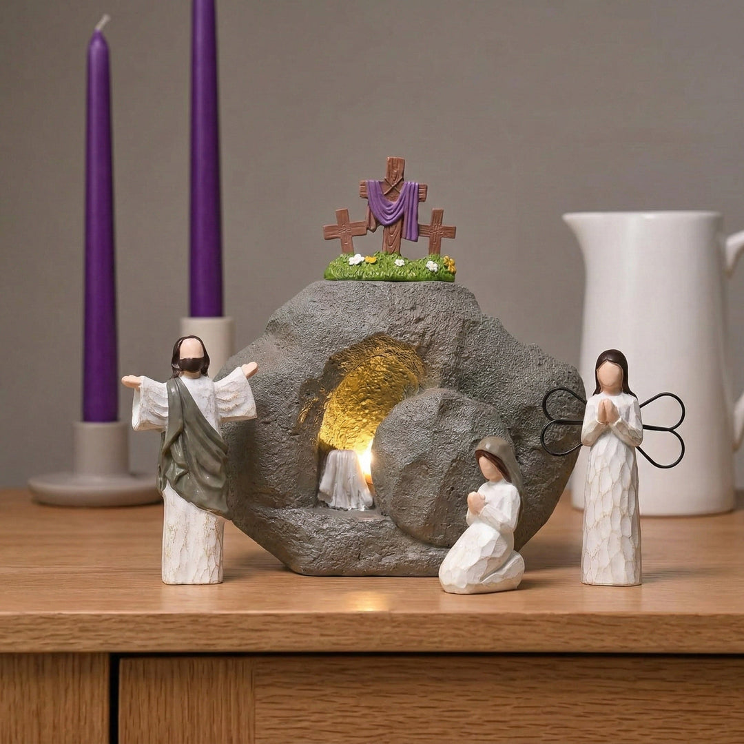 Celinea - Set decorativo con escena de la Pascua de Resurrección