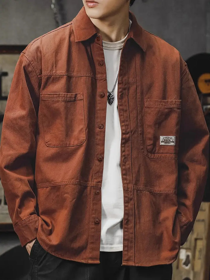 Crispian - Chaqueta tipo camisa casual elegante