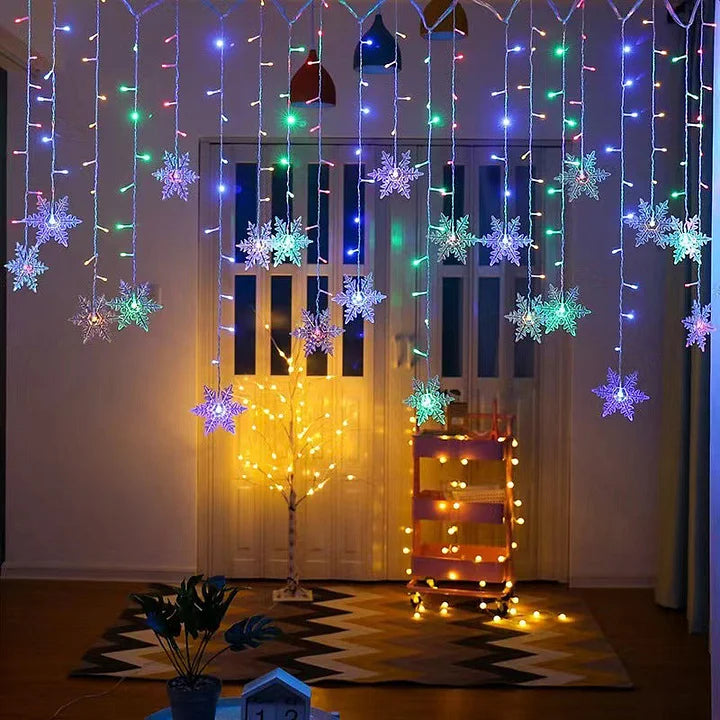 Raynette - Luces de Cortina en Forma de Copo de Nieve LED